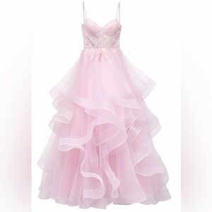 ⚡️Weekend Clearance | Final Sale $129 | Pink Tulle Prom Dress